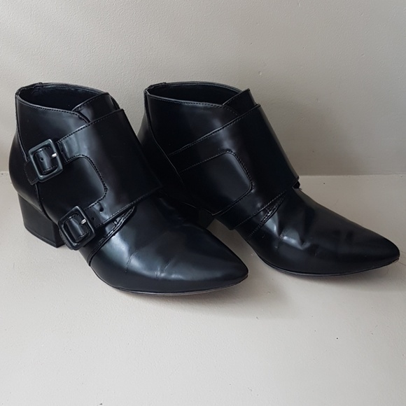 French Connection Shoes - French Connection black leather booties